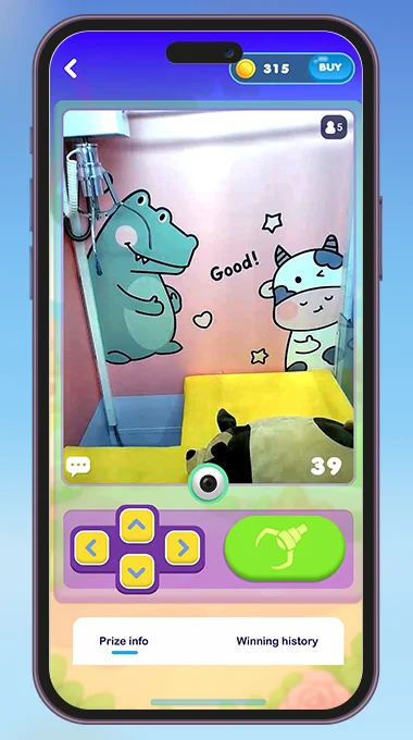 Claw Baby prize win screen